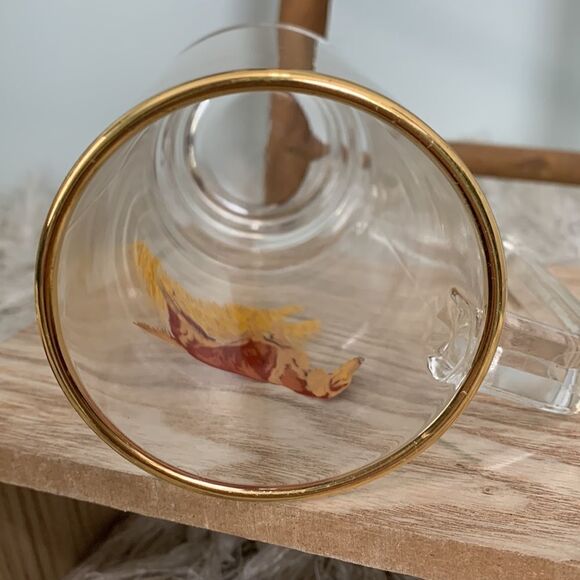 Vintage Clear Glass Beer Mug Irish Setter and Labrador Retriever - Picture 15 of 17